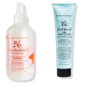 Bumble & bumble: Hairdresser’s Heat Protectant Invisible Oil + Soft Hair Styler